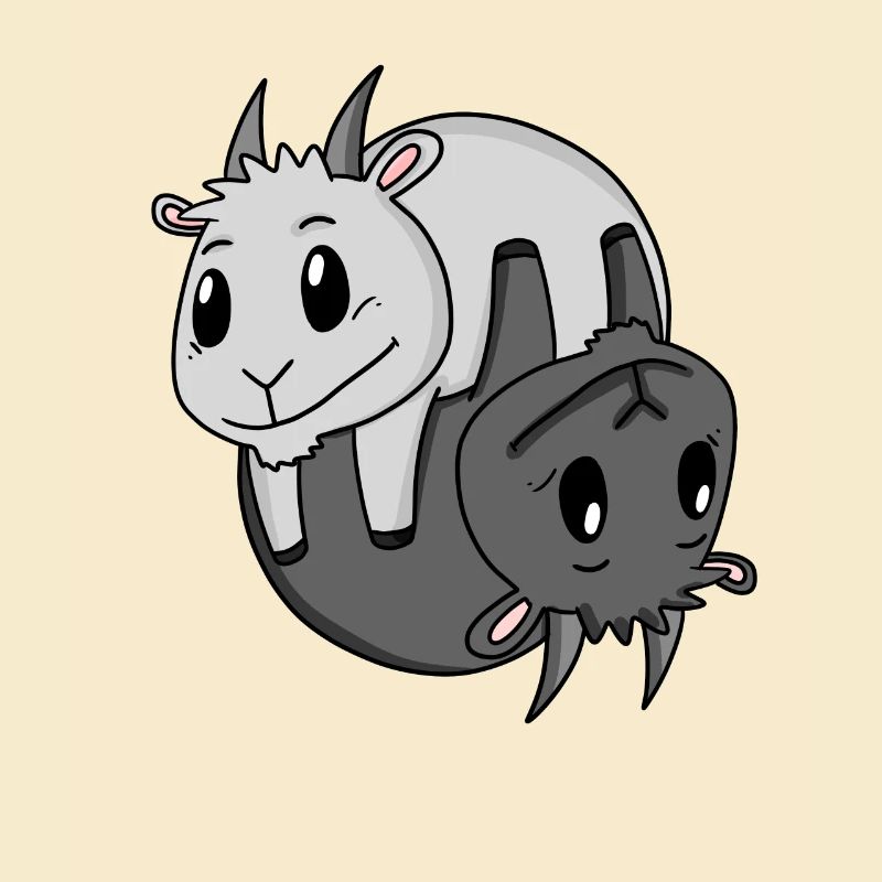 Yin Yang Zeichen Ziege