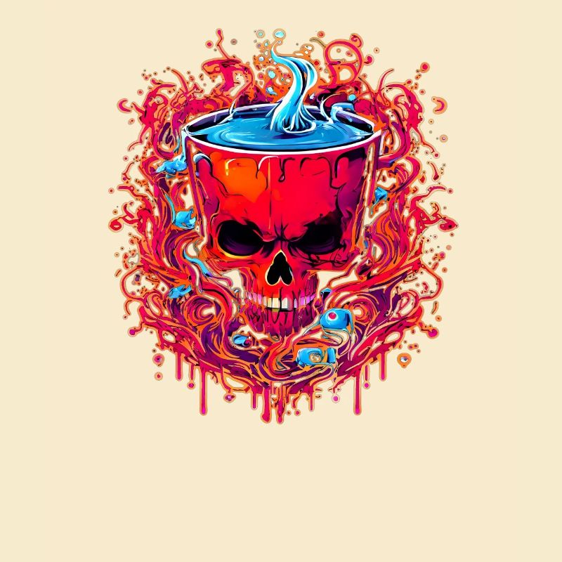 A devilish drink in a skull cup