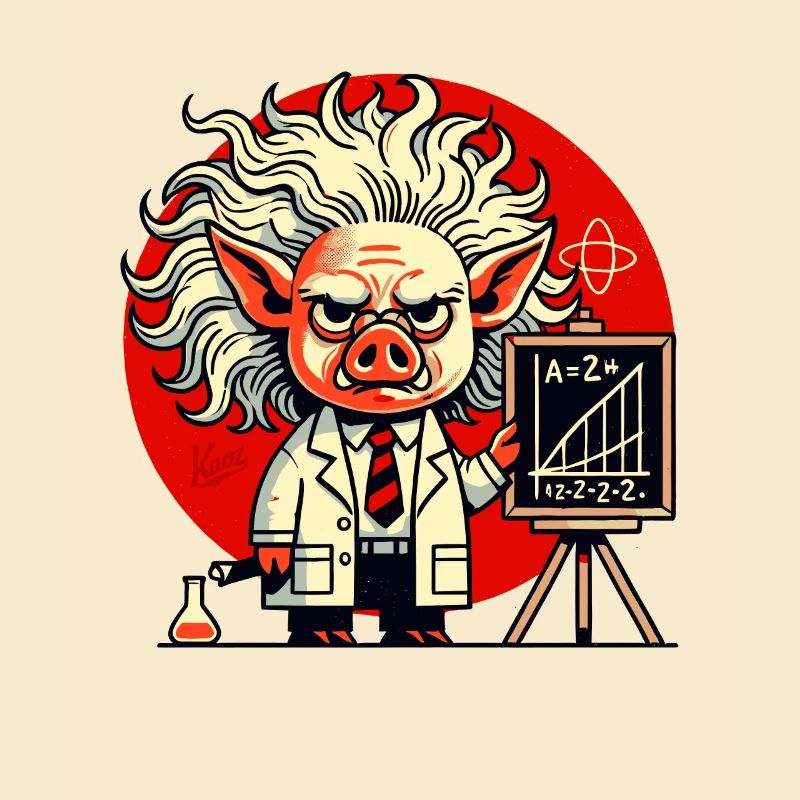Genius Albert Schweinstein Pig Scientist