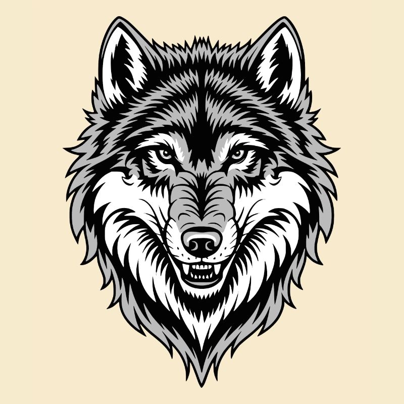 Wolf Kostüm blauer Wolfskopf Werwolf und