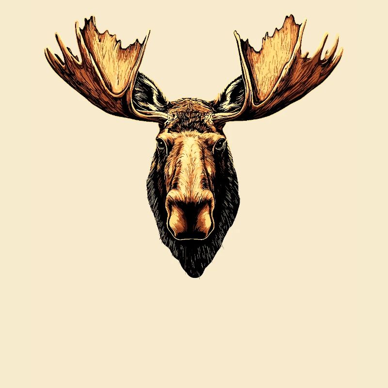 Elch Moose Elchbulle Geweih Hirsch Wilde Elche