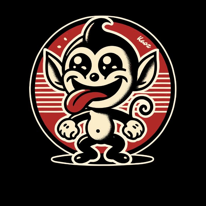 Cheerful little rascal monkey