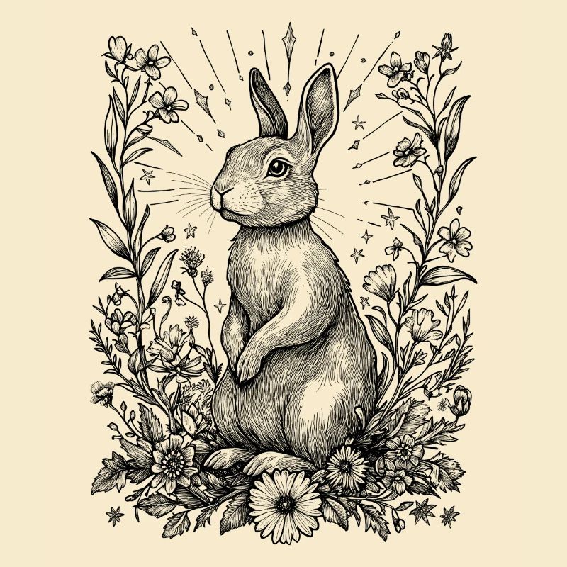 Cottagecore Boho Bunny Bunny Motif Spring Bohemian