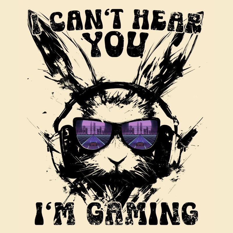 Je ne t’entends pas, je joue à la synthwave rétro Bunny