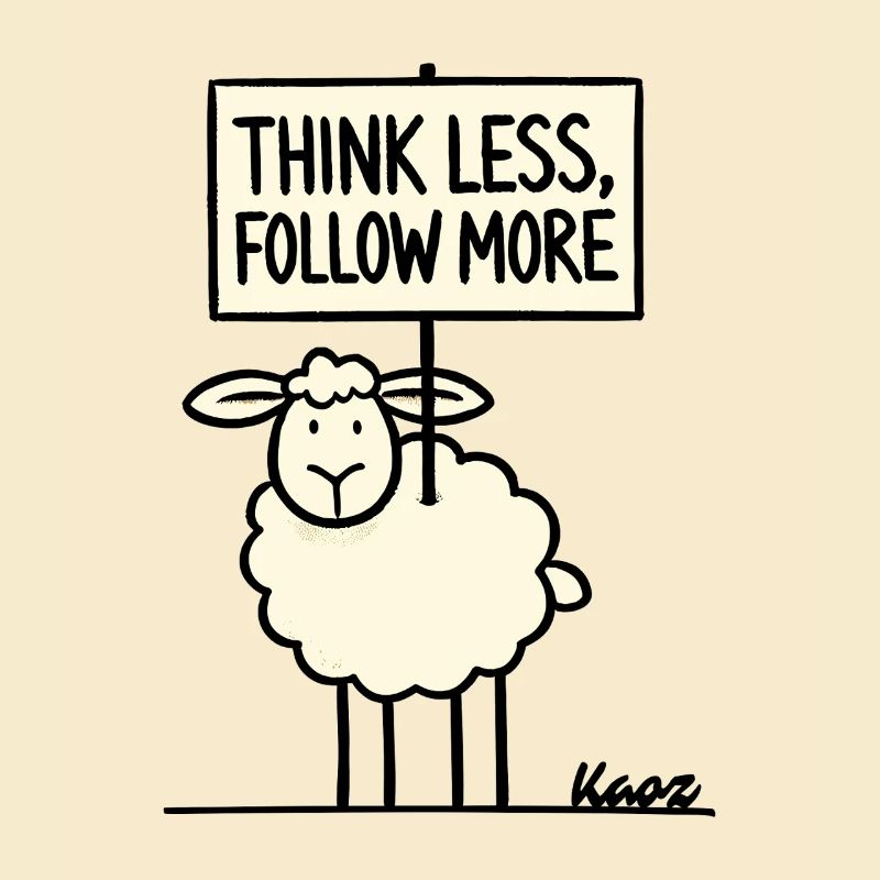 Moutons protestataires : pensez moins, suivez plus