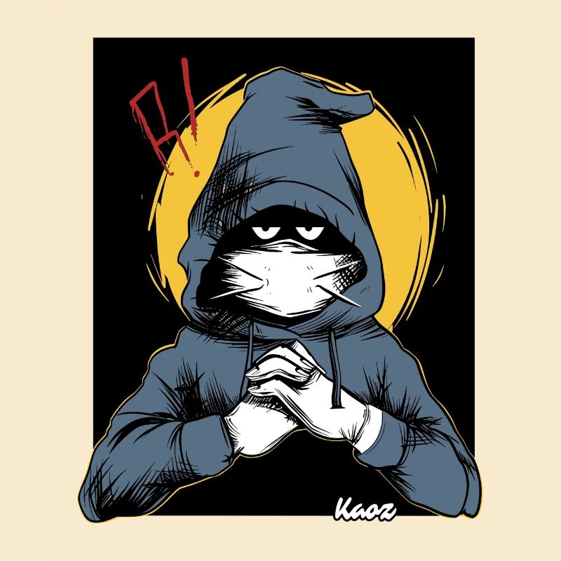 Verdächtiger in einem Kapuzenpullover