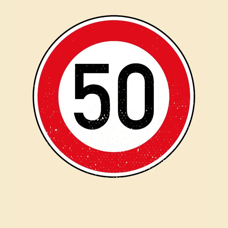 50. Geburtstag Schild Tempolimit Geschenk Tempo 50