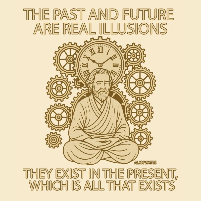 Alan Watts Present Time Quote Tee