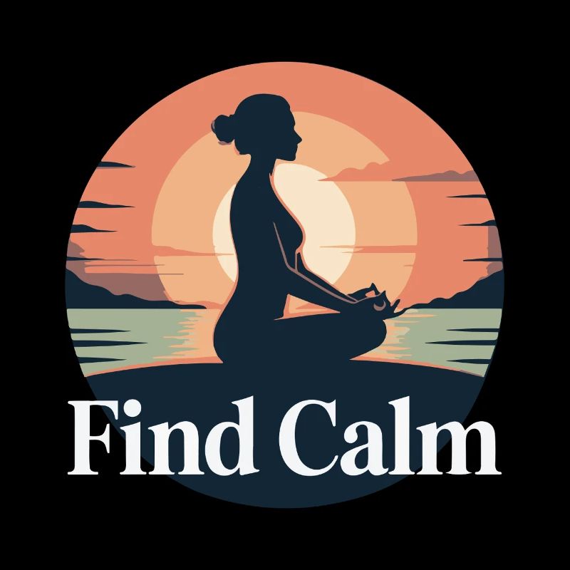 Serene Sunset Meditation Design