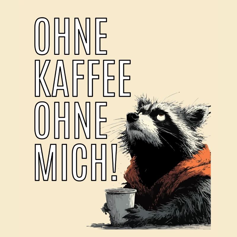Lustiger Waschbär Kaffee Statement