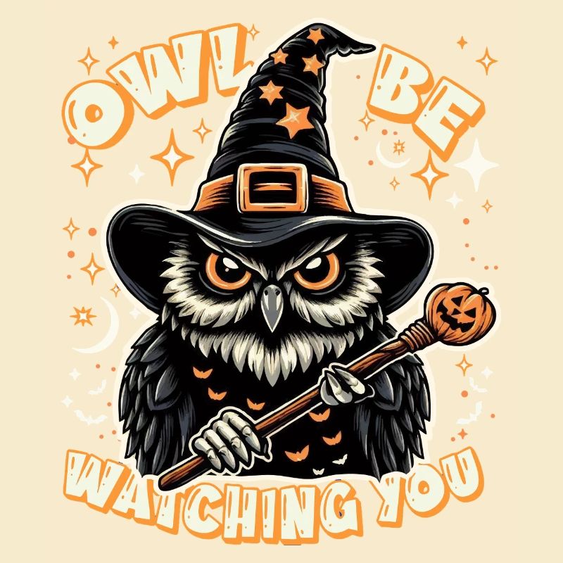 Magic Owl with Witch Hat – Magical Halloween Night