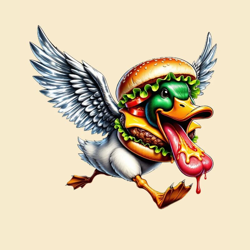 Halloween Duck with Cheeseburger Monster Essen