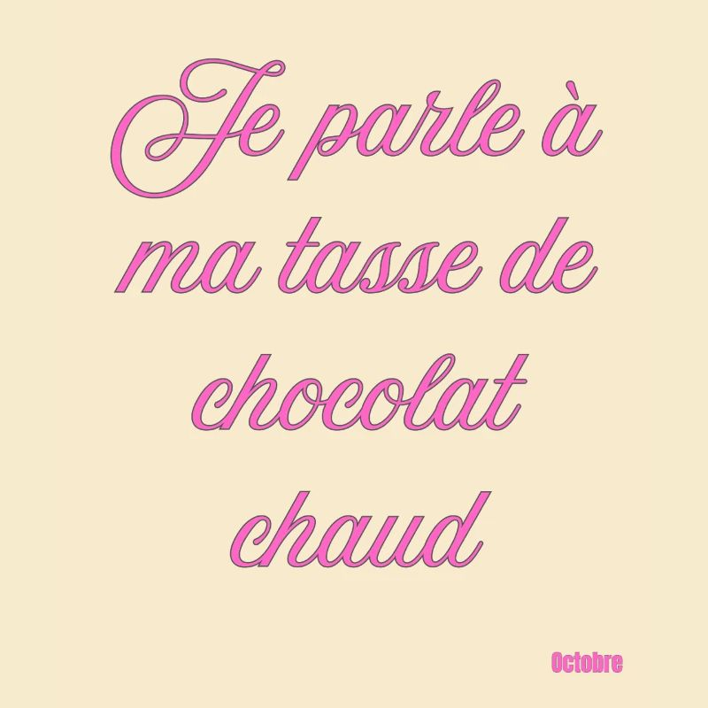 Pink Script Hot Chocolate Mug