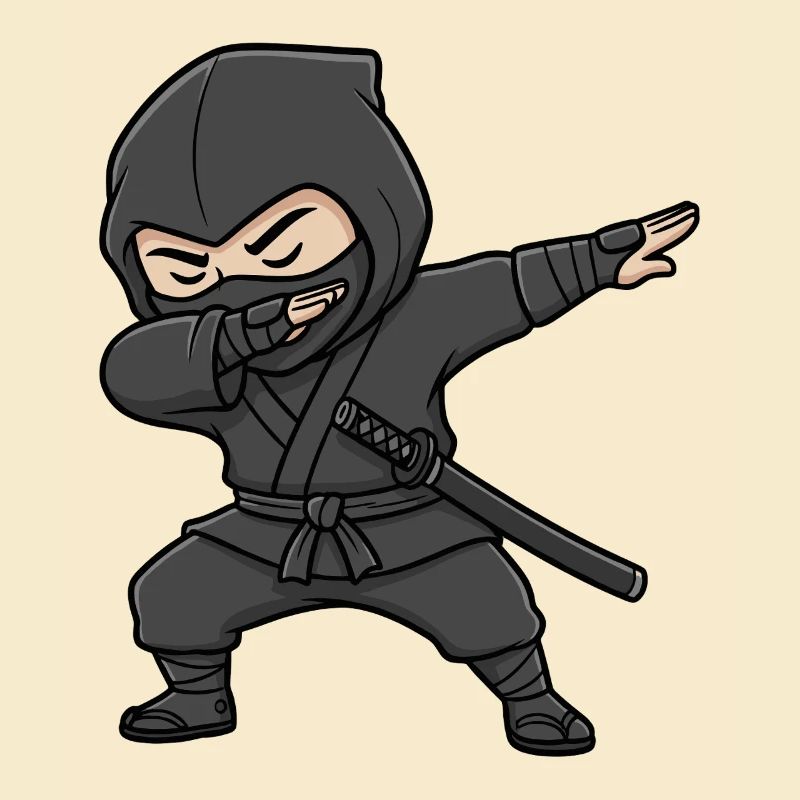 Lustiger Ninja Dab