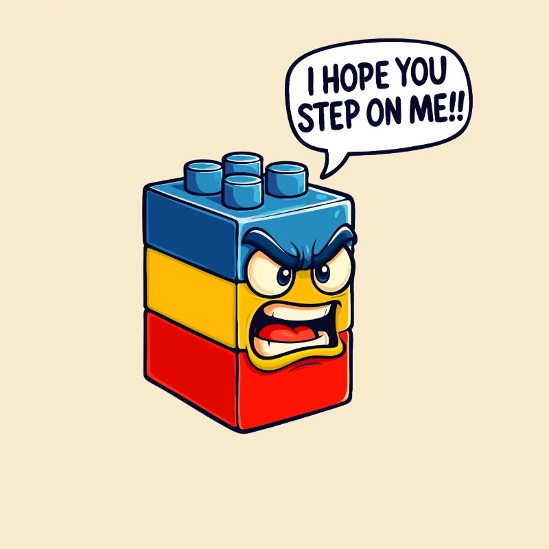 Ich hoffe, du trittst auf mich Brick Builder Block Building