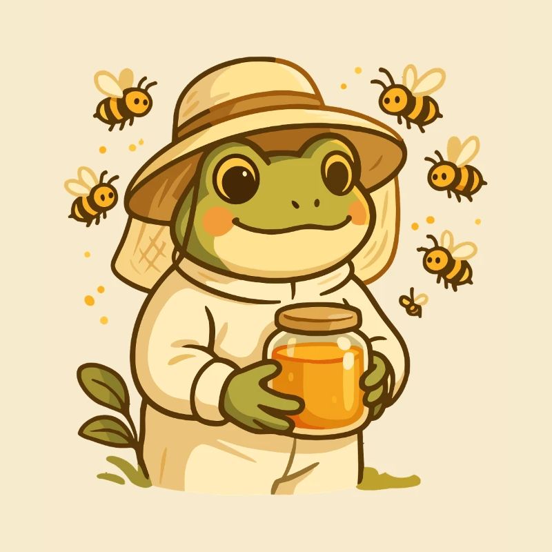 Beekeeper Frog with Honey Jar – Bee Frog