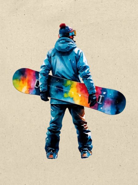 Farbexplosion Snowboarder