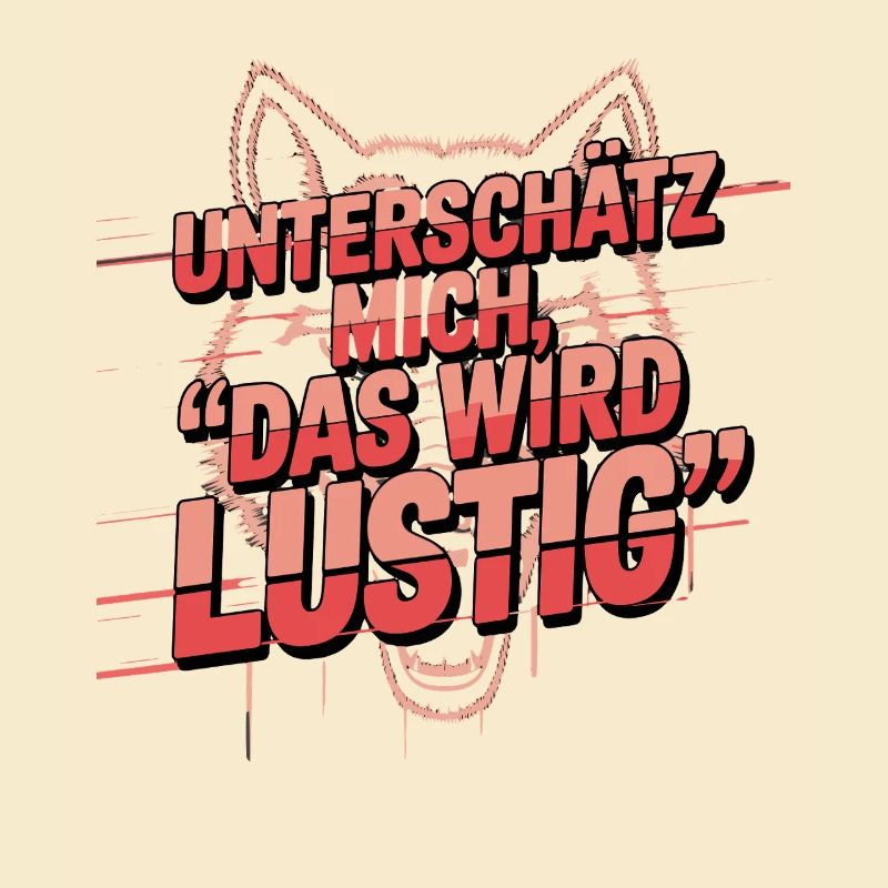  Unterschätz Mich Das Wird Lustig Wolf Spruch