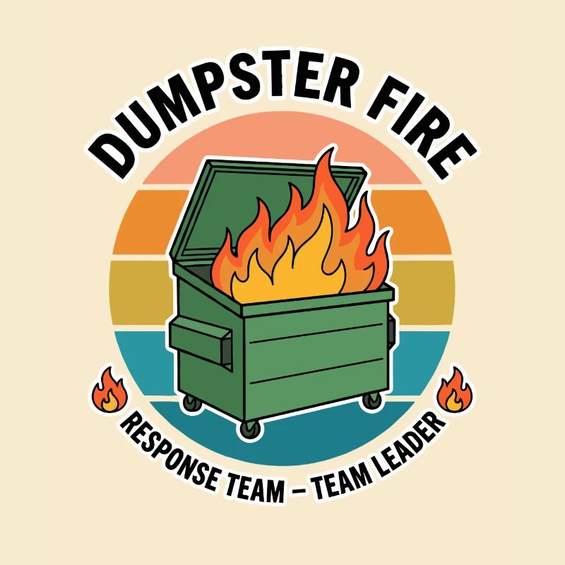 Dumpster Fire Response Team Team Leader Irony