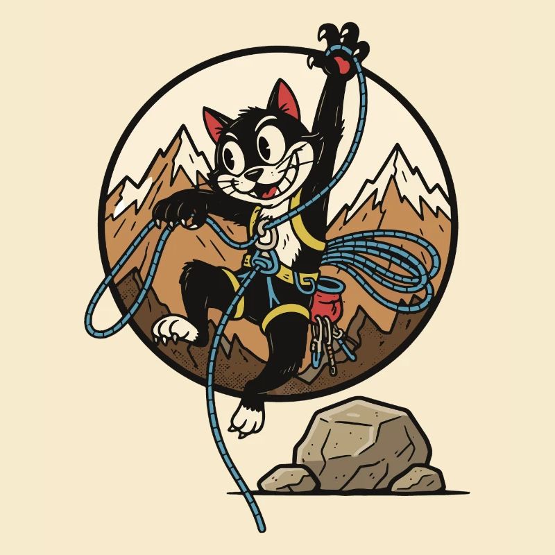 Drôle de conception d’aventure d’escalade de type chat