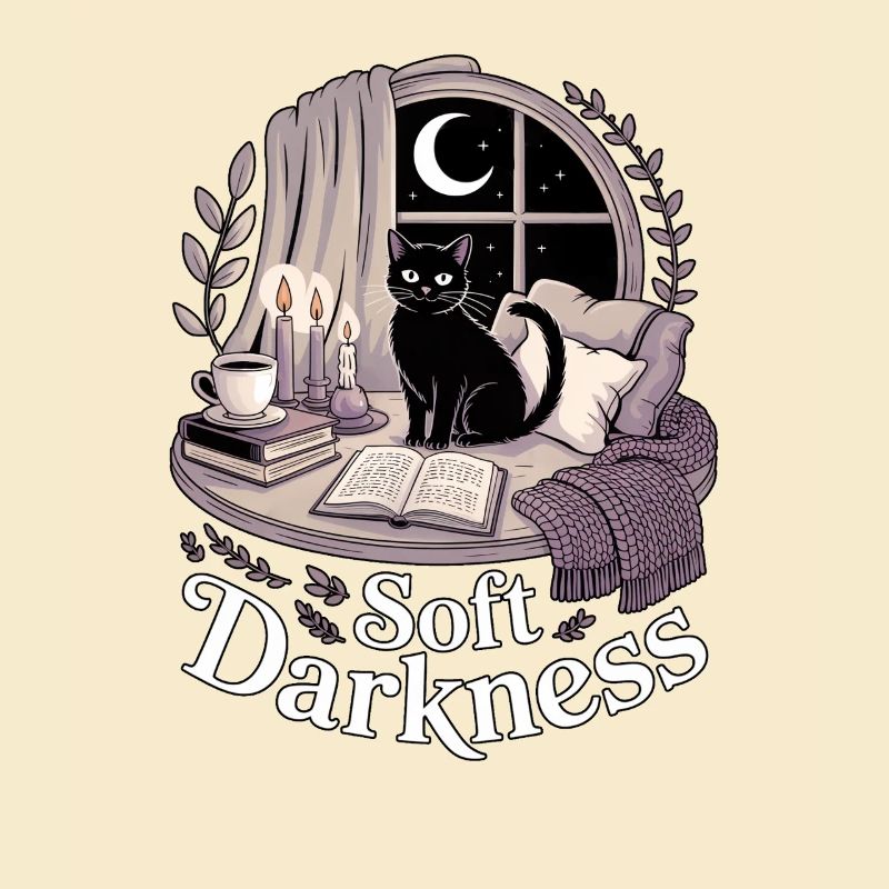 Soft Darkness Cozy Goth Cat