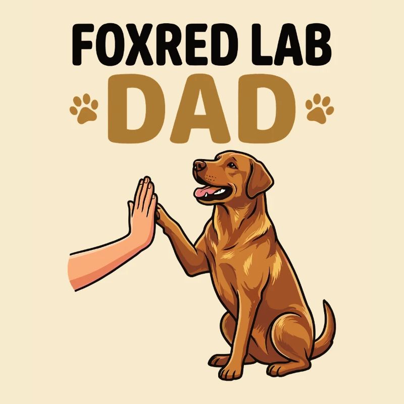 Fox Red Lab Dad – High Five Dog Design