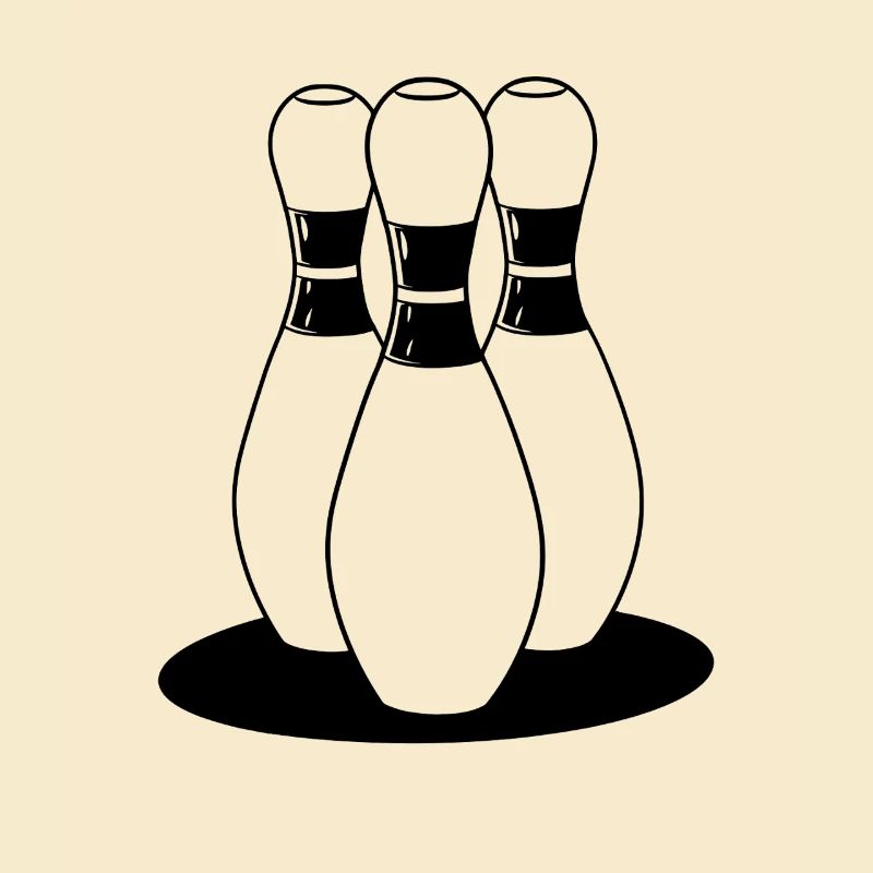 Look de dessin animé de bowling