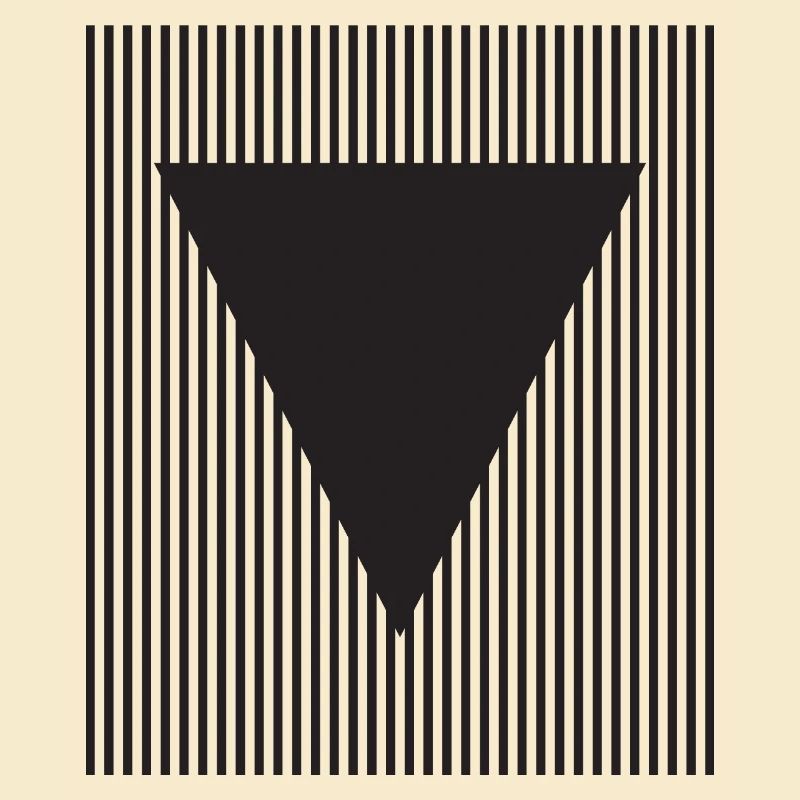 Inverted Triangle on Striped Field