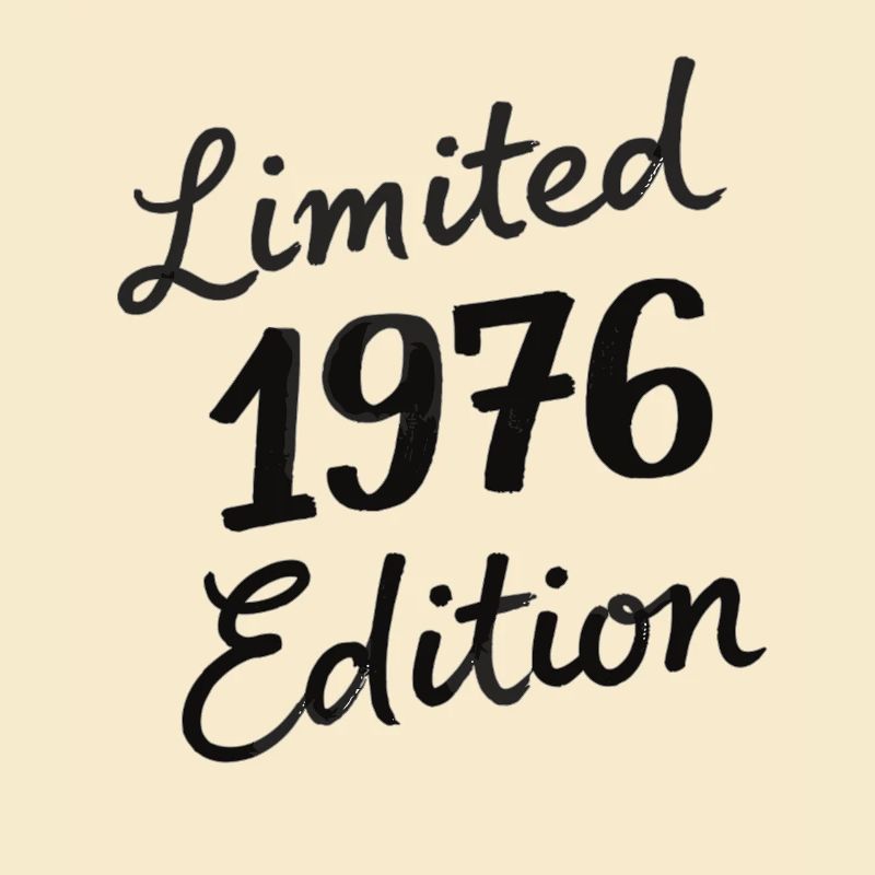 Vintage 1976 Geburtstag Script Edition