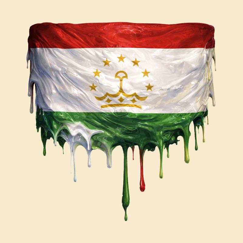 Gouttes de graffitis du drapeau tadjik
