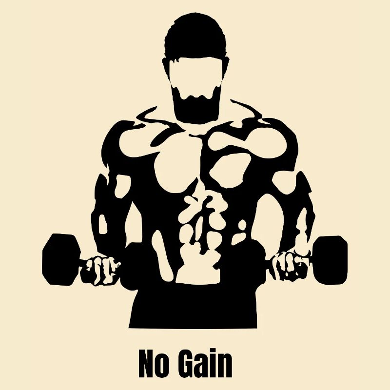 Pas de douleur, pas de gain - design hardcore de bodybuilder