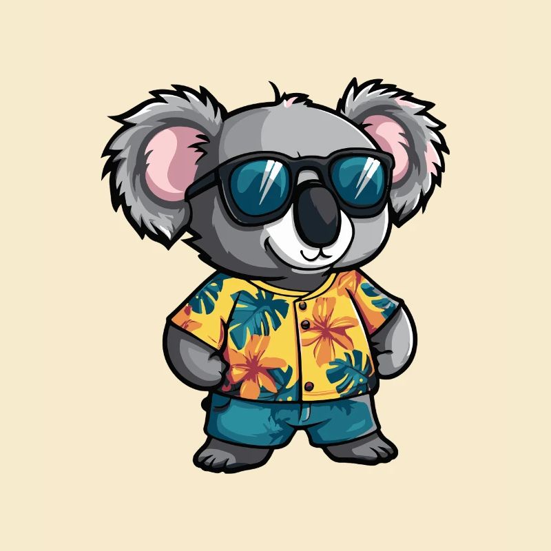 Koala Comic Urlaub