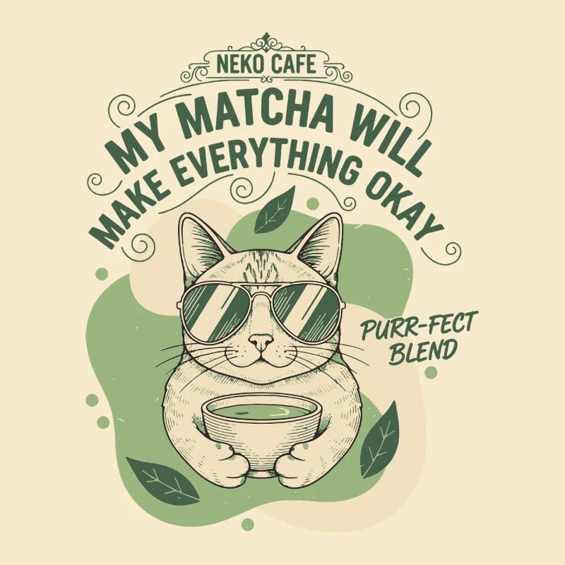 Mein Matcha wird alles gut machen, Neko Café