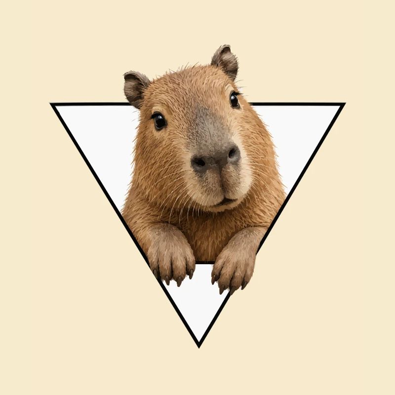 Kapybara im Dreieck