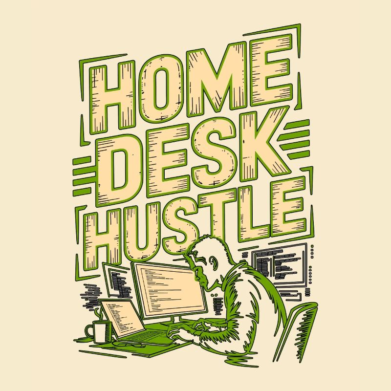 Remote Developer Home Desk Hustle Remote Coder