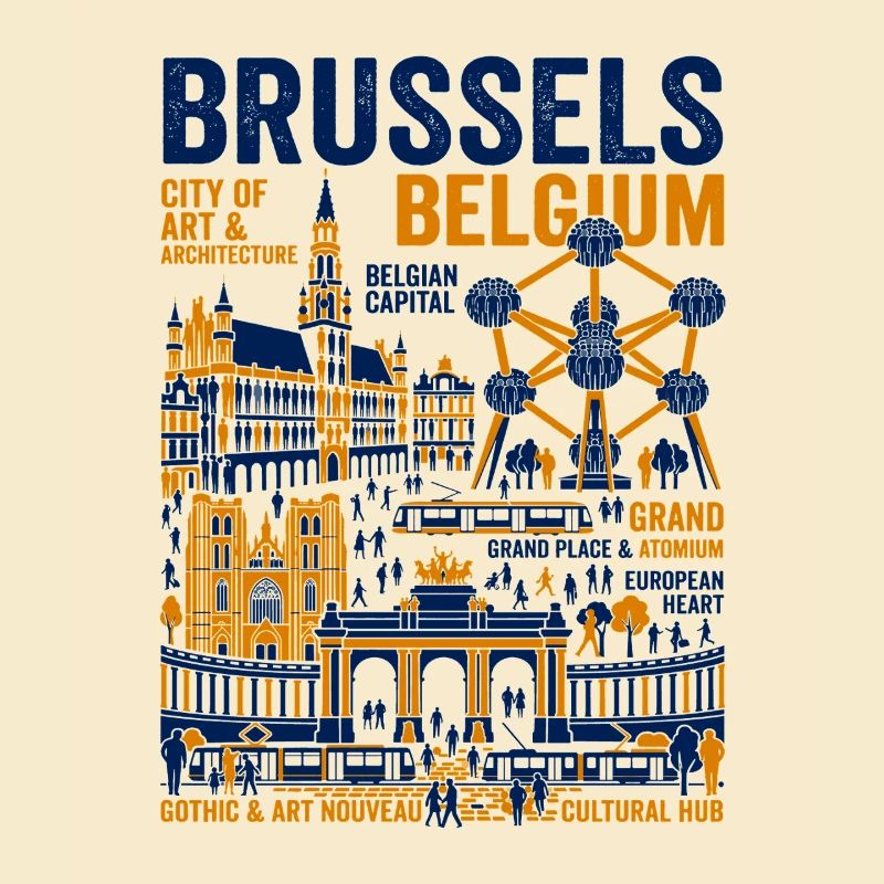 Monuments illustrés de Bruxelles Capitale belge