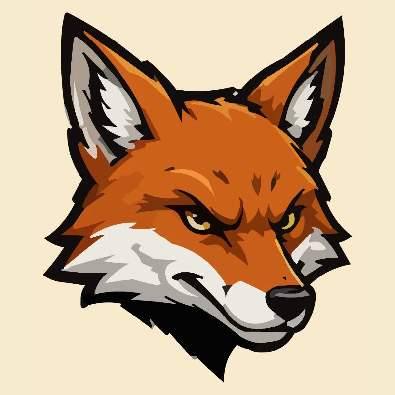 Fox head vector illustration