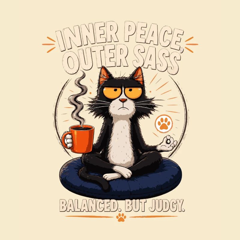 Inner Peace Outer Sass Cat
