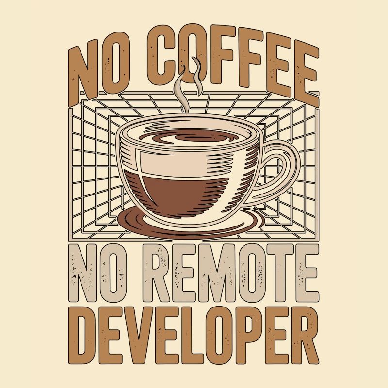 Remote Developer No Coffee Programmer Coffee Lover