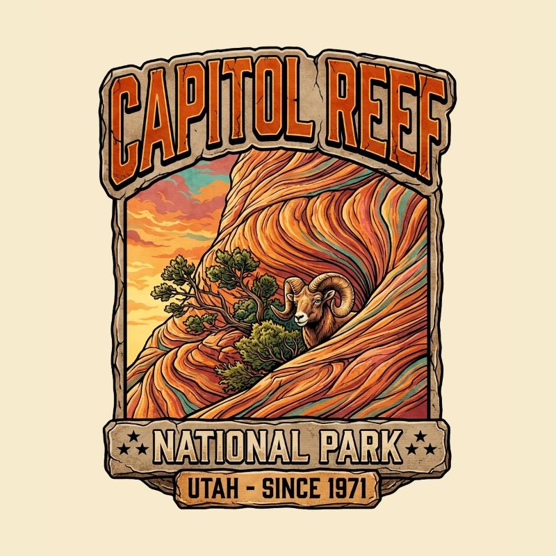 Capitol Reef Ram Desert Patch