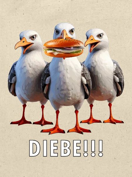 Möven Fischbrötchen Diebe