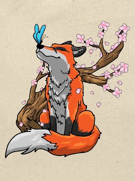 Fuchs Kirschblüten