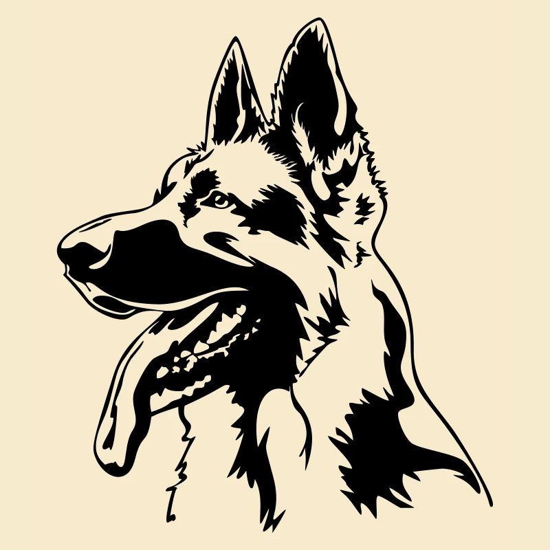 German shepherd head