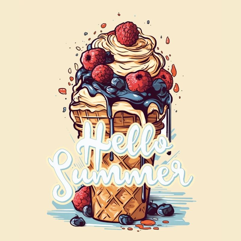 Hello Summer Eis Eiscreme Eisdiele