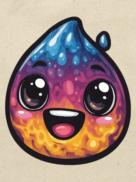 Bunter Wassertropfen