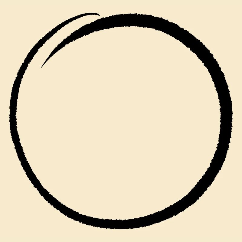 Decorative circle / round frame, hand-drawn