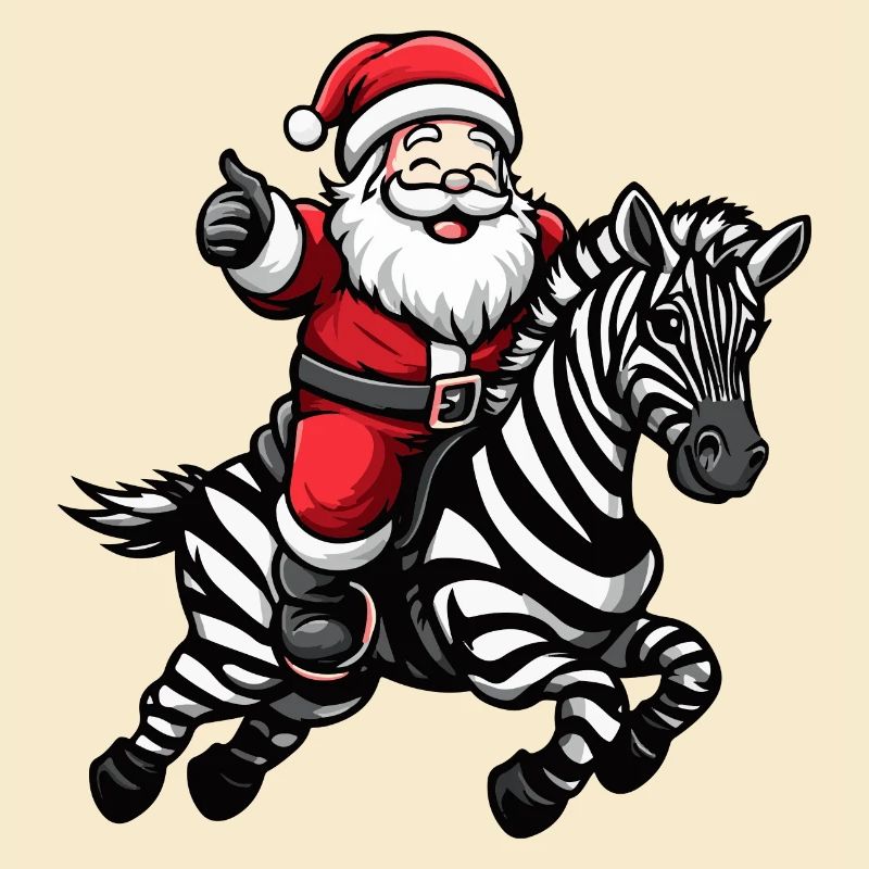 Zebra Weihnachtsmann