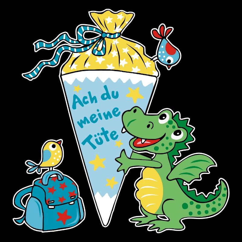 Schulkind Drache. Ach du meine Tüte!