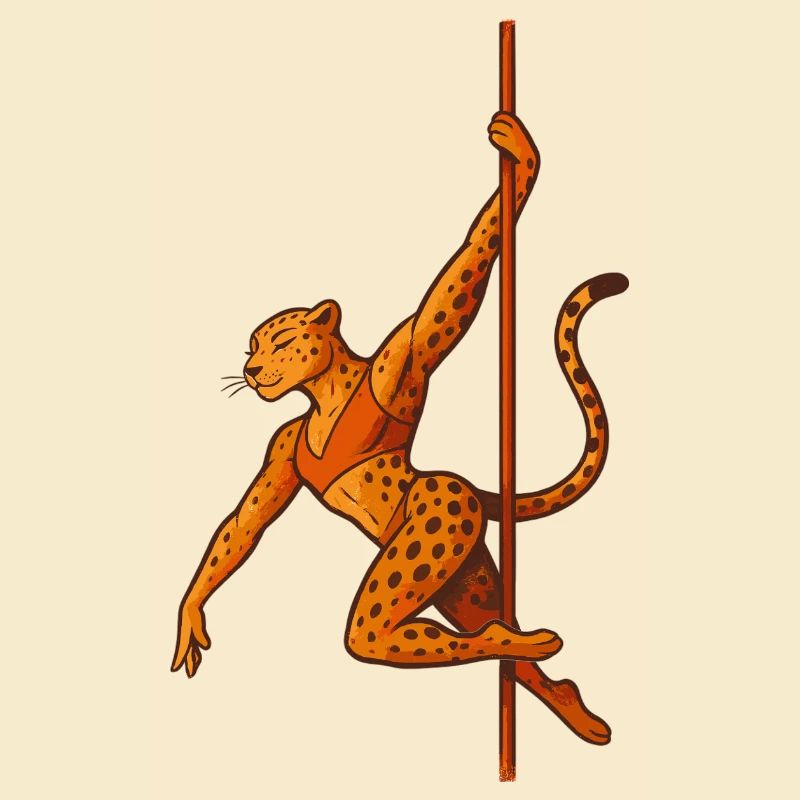 Pole dance Léopard Pole Dancer Cadeau