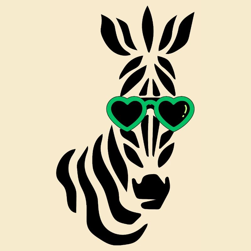 Cooles Zebra mit Sonnenbrille